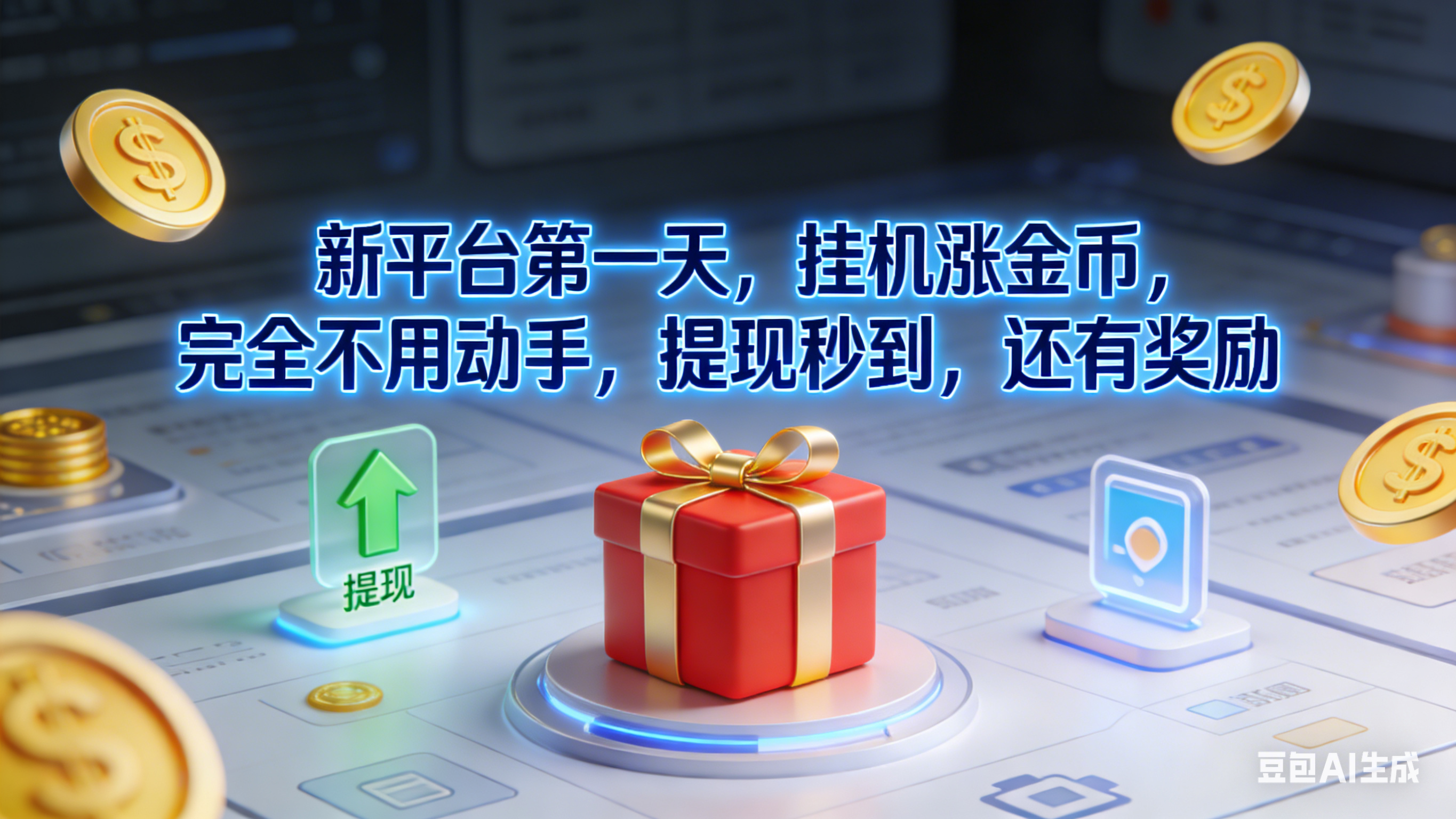 新平台第一天，挂机涨金币，完全不用动手，提现秒到，还有奖励-91搞钱