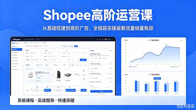 Shopee高阶运营课-2026年5月更新，从基础搭建到高阶广告，全链路实操破解流量销量瓶颈-91搞钱