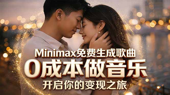 Minimax免费生成歌曲实测！0成本做音乐，说唱流行Lofi一键生成-91搞钱
