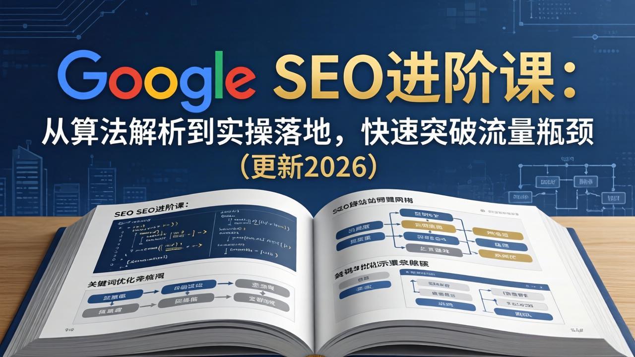 Google SEO进阶课：从算法解析到实操落地，快速突破流量瓶颈(更新2026-91搞钱