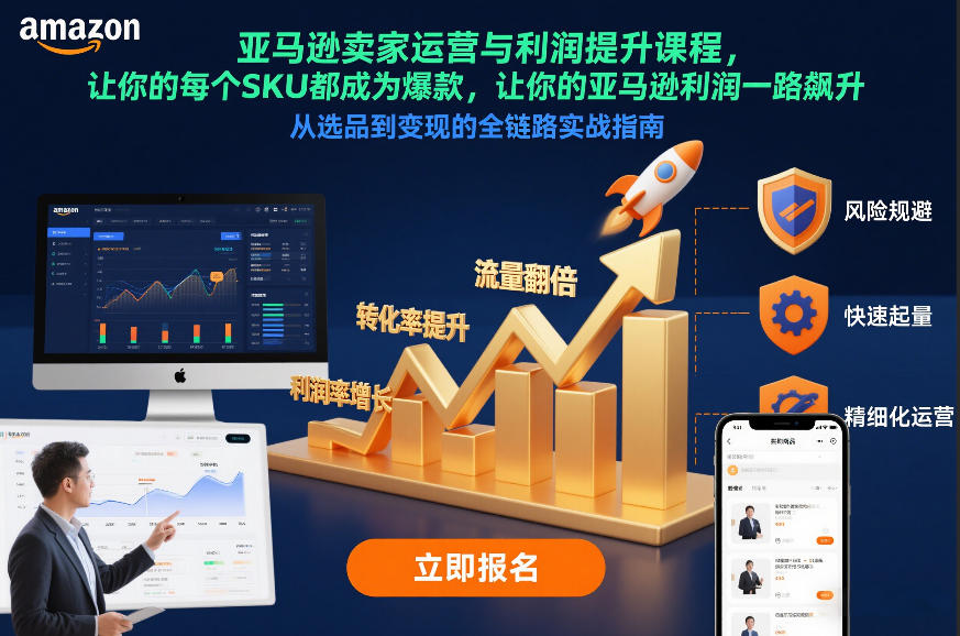 亚马逊卖家运营与利润提升课程,让你的每个SKU都成为爆款,让你的亚马逊利润一路飙升(更新26年3月)-91搞钱