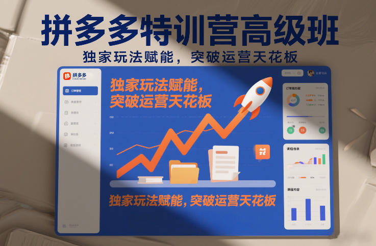 拼多多特训营高阶班,独家玩法赋能,突破运营天花板(更新26年3月27日)-91搞钱