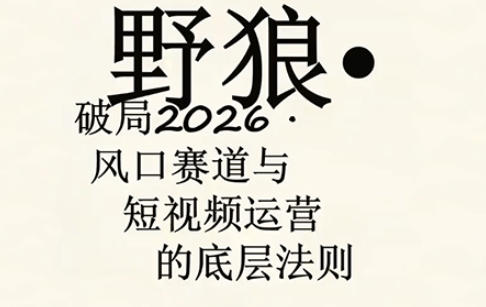 野狼团队·多平台实操运营课，覆盖AI口播、服装、好物、漫剪等热门玩法(更新4月29日)-91搞钱