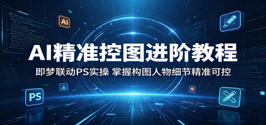 AI精准控图进阶教程:即梦联动PS实操,掌握构图人物细节精准可控-91搞钱