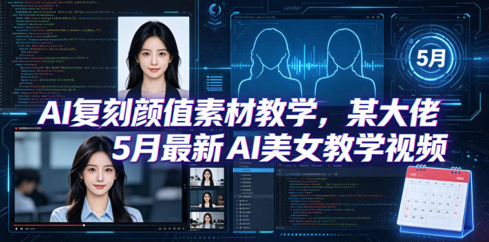 AI复刻颜值素材教学,某大佬5月最新AI美女教学视频,内含4月好物复刻教学-91搞钱