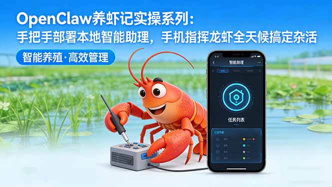 OpenClaw养虾记实操系列-更新:手把手部署本地智能助理,手机指挥龙虾全天候搞定杂活-91搞钱