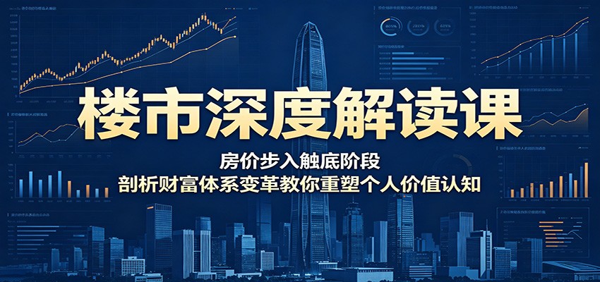 楼市深度解读课：房价步入触底阶段，剖析财富体系变革教你重塑个人价值认知-91搞钱