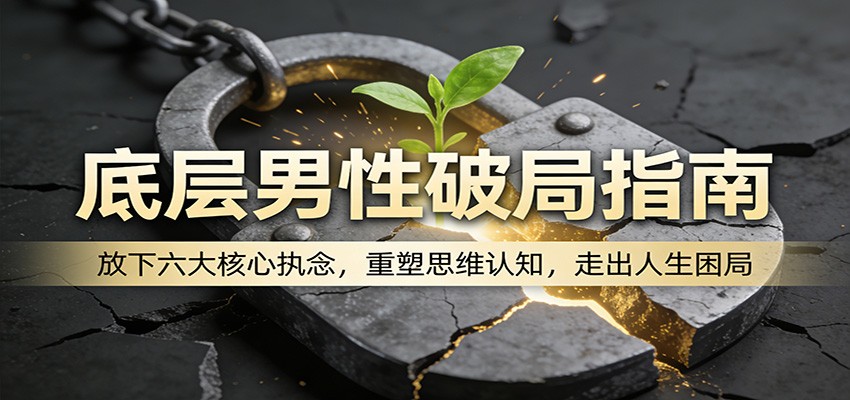 底层男性破局指南：放下六大核心执念，重塑思维认知，走出人生困局-91搞钱