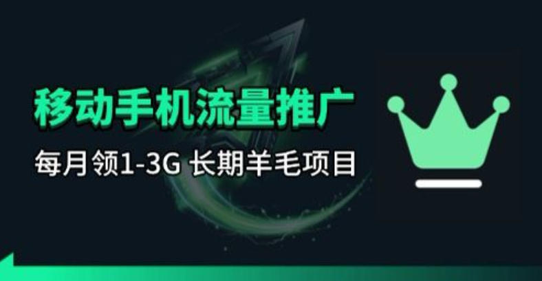 手机流量领取推广_每月一轮,刚需类的长期项目-91搞钱
