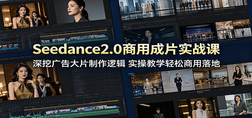 Seedance2.0商用成片实战课：深挖广告大片制作逻辑，实操教学轻松商用落地-91搞钱