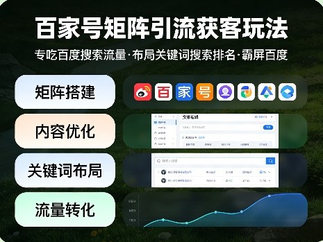 百家号矩阵引流获客玩法,专吃百度搜索流量,布局关键词搜索排名,霸屏百度-91搞钱
