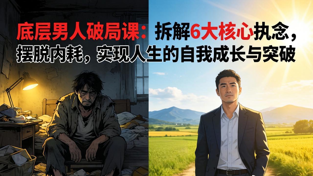 付费文章：底层男人破局课：拆解 6 大核心执念，摆脱内耗，实现人生的自我成长与突破-91搞钱
