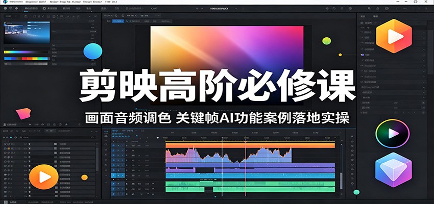 剪映高阶必修课：画面音频调色，关键帧AI功能案例落地实操-91搞钱