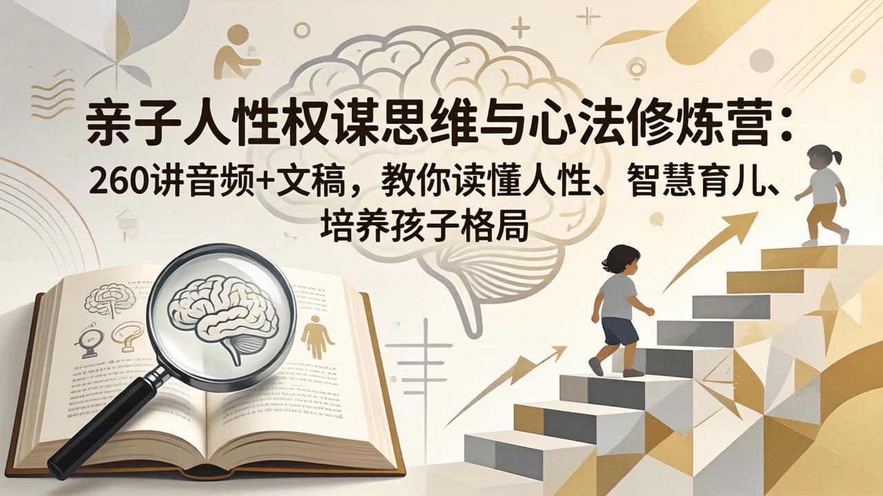 亲子人性权谋思维与心法修炼营：260讲音频+文稿，教你读懂人性、智慧育儿、培养孩子格局-91搞钱
