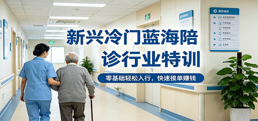 新兴冷门蓝海陪诊行业特训，零基础轻松入行，快速接单赚钱-91搞钱