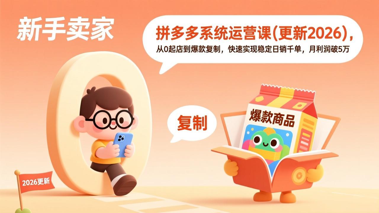 拼多多系统运营课(更新4月-91搞钱