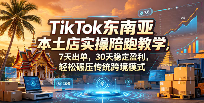 TikTok东南亚本土店实操陪跑教学，7天出单，30天稳定盈利，轻松碾压传统跨境模式(更新0516)-91搞钱