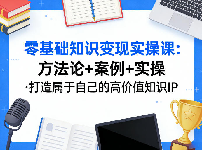 零基础知识变现实操课，方法论+案例+实操，打造属于自己的高价值知识IP-91搞钱