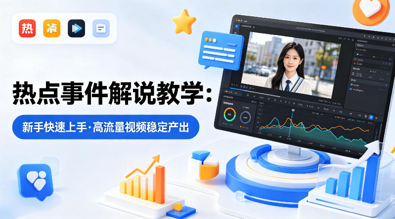 某大V的热点事件解说教学，新手也能快速上手，稳定产出高流量解说视频-91搞钱