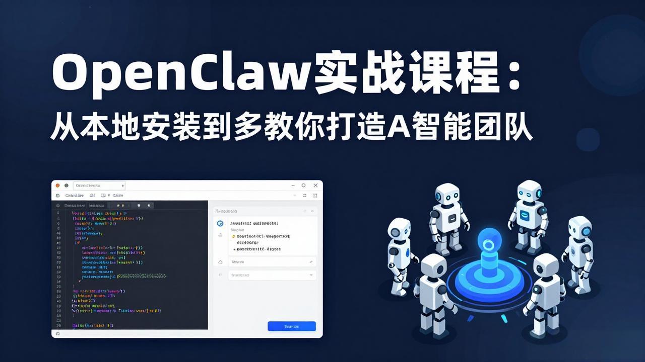 OpenClaw实战课程:从本地安装到多Agent协同,手把手教你打造AI智能团队-91搞钱