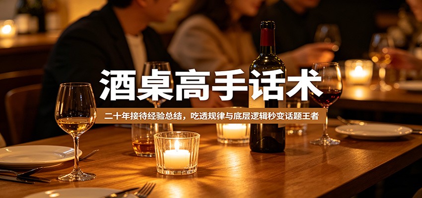 酒桌高手话术：二十年接待经验总结，吃透规律与底层逻辑秒变话题王者-91搞钱