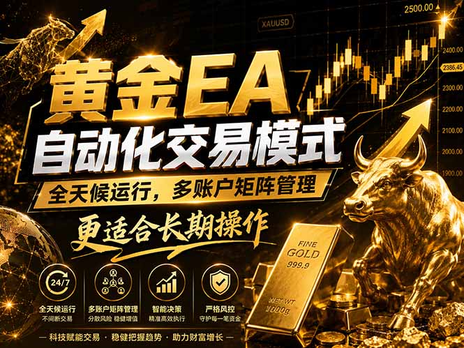 黄金EA量化：多窗口矩阵稳定运行，系统自动执行，收益空间持续放大-91搞钱