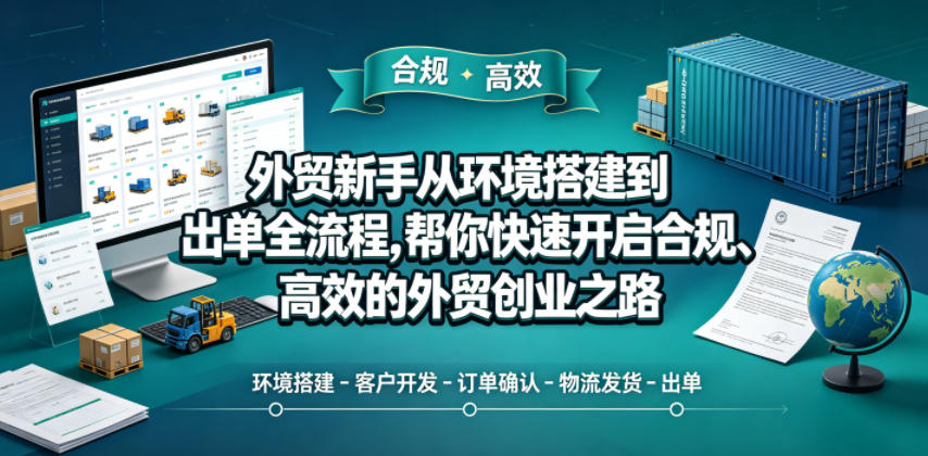 外贸新手从环境搭建到出单全流程，帮你快速开启合规、高效的外贸创业之路-91搞钱