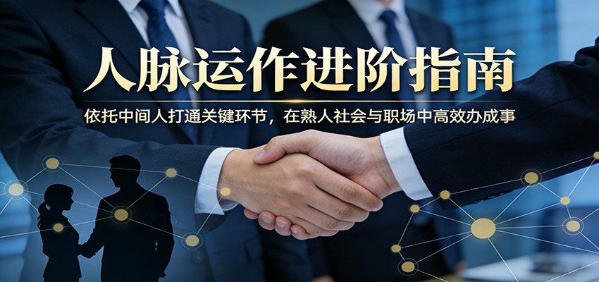 付费文章：人脉运作进阶指南，依托中间人打通关键环节，在熟人社会与职场中高效办成事-91搞钱
