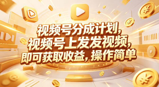 视频号分成计划，599元众筹的Red团队课程，视频号上发发视频，即可获取收益，操作简单-91搞钱